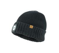 SEALSKINZ | Heydon | Unisex AQUASEALZ® Waterproof Cold Weather LED Roll Cuff Beanie Hat |Everyday & Outdoor Activities | Fleece Lining Black