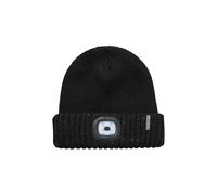 SEALSKINZ | Heydon | Unisex AQUASEALZ® Waterproof Cold Weather LED Roll Cuff Beanie Hat |Everyday & Outdoor Activities | Fleece Lining Black