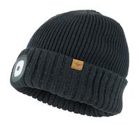 Sealskinz Heydon Waterproof Cold Weather LED Roll Cuff Beanie - Black - Size: Large
