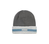 SEALSKINZ | Holkham | Unisex Waterproof Cold Weather Striped Roll Cuff Beanie Hat | for Everyday & Outdoor Activities | Warm Fleece Lining | Three-Layer Insulation Technology Light Grey