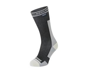SEALSKINZ | Holverstone | Unisex Waterproof Mid Length Lightweight Running Sock | Black