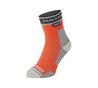 SEALSKINZ Holverstone Waterproof Ankle Length Lightweight Running Sock, Orange, L