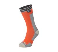 SEALSKINZ Holverstone Waterproof Mid Length Lightweight Running Sock, Orange, S