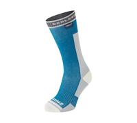 SEALSKINZ Holverstone Waterproof Mid Length Lightweight Running Sock, Blue, L