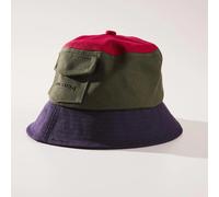 SealSkinz Lynford Waterproof Canvas Bucket Hat Olive/Red/Navy