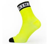 Sealskinz Mautby Waterproof Warm Weather Ankle Length Sock with Hydrostop - Neon Yellow / Black / White / XLarge Neon Yellow/Black/White XLarge