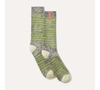 Sealskinz Men's Attleborough Bamboo Mid Length Lightweight Stripe Sock - Green - Size: Medium