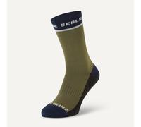 Sealskinz Mens Single Layer Mid Length Sock - Green - Size: Small