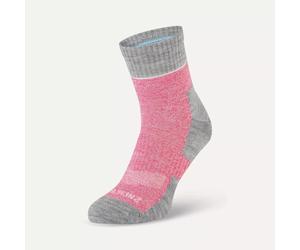 SealSkinz Morston Solo QuickDry Ankle Length Sock Pink/Light Grey Marl
