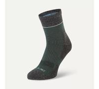 SEALSKINZ Unisex Bircham All Weather Morston Solo QuickDry Ankle Length Socks, Olive/Grey Marl/Cream, M UK