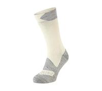 SealSkinz Raynham Waterproof All Weather Mid Length Socks - Cream / Grey Marl