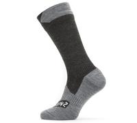 Sealskinz Raynham Waterproof All Weather Mid Length Sock - Black / Grey Marl / Large