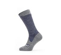 SealSkinz Raynham Waterproof All Weather Mid Length Sock Navy Blue/Grey Marl