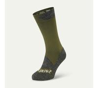 SealSkinz Raynham Waterproof All Weather Mid Length Sock - Olive/Grey Marl - Olive - M