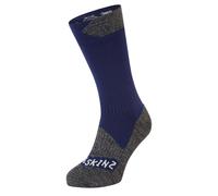 Sealskinz Raynham WP All Weather Mid Length Sock : Navy/Grey: L Size:
