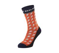 SEALSKINZ Rudham Mid Length Meteorological Active Sock | Non-Waterproof Sock | Orange | L/XL