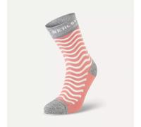 SealSkinz Rudham Womens Mid Length Meteorological Active Socks - Pink/Grey/Cream