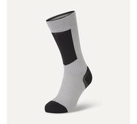 Sealskinz Hydrostop Cold Weather Socks - Grey/Black/Yellow - Medium