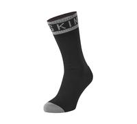 Sealskinz Waterproof Warm Weather Mid Length Socks with Hydrostop (Black/Grey) Black / Grey