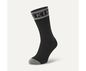 SealSkinz Scoulton Waterproof Warm Weather Mid Length Sock Hydrostop -Black/Grey