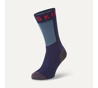 SealSkinz Scoulton Waterproof Warm Weather Mid Length Sock Hydrostop - Navy/Red