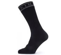 Sealskinz Waterproof Warm Weather Mid Length Socks with Hydrostop (Black/Grey) Black / Grey