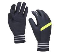 SEALSKINZ Solo Unisex Reflective Glove - Black/Neon Yellow, Small