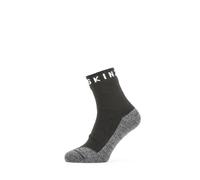 SealSkinz Somerton Waterproof Warm Weather Soft Touch Ankle Length Sock Black/Grey Marl/White