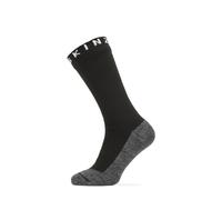 SealSkinz Somerton Waterproof Warm Weather Soft Touch Mid Length Sock Black/Grey Marl/White