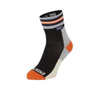 SEALSKINZ | Surlingham | Waterproof All Weather Ankle Length Striped Cuff Sock | L - Black
