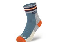 SealSkinz Surlingham Waterproof Striped Cuff Ankle Socks | UK L in Blue
