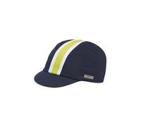 SEALSKINZ | Syderstone | Waterproof All Weather Stripe Cycle Cap | for Cyclists | Fits Under Helmet | Built in Sweatband Navy/Green