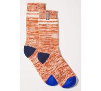 Sealskinz Thwaite Bamboo Mid Length Twisted Sock Orange/Blue/Cream