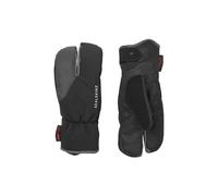 SEALSKINZ Unisex Extreme Cold Weather Cycle Split Finger Glove - Black/Grey, Large