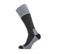 SEALSKINZ Unisex Solo QuickDry Knee Length Sock - Black/Grey, Medium