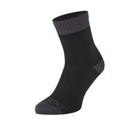 Sealskinz Warm Weather Ankle Length Waterproof Sock (Black/Grey)-6 - 8