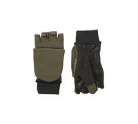 SEALSKINZ | Walpole | Water Repellent Cold Weather Convertible Leather Mitten | Magnetic Clasp Converts to Fingerless for Dexterity | Sheepskin Leather