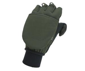 SealSkinz Walpole Windproof Cold Weather Convertible Mitt Olive Green/Black
