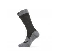 Sealskinz Waterproof All Weather Mid Length Sock Colour: BLK/GRY, Size: XL
