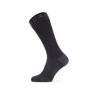 SealSkinz Waterproof All Weather Mid Length Sock with Hydrostop Black/Grey