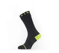 SealSkinz Waterproof All Weather Mid Length Sock with Hydrostop Black/Yellow