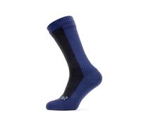 Men's Sealskinz Waterproof Cold Weather Mid Length Sock - Black/Blue - Size: 12 - 14 uk