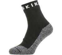SealSkinz 1 Pack Mens Waterproof Warm Weather Soft Touch Ankle Socks - Black / Grey Marl / White - 9-11 UK