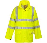 Portwest Sealtex Flame Hi-Vis Jacket, Color: Yellow, Size: 5XL, FR41YER5XL