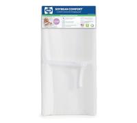 Sealy Baby Soybean Comfort Waterproof 3-Sided Contoured Wipeable Diaper Changing Pad for Dresser or Table, Durable Easy to Clean Surface & Foam, Made in USA, White, 32 x 16'
