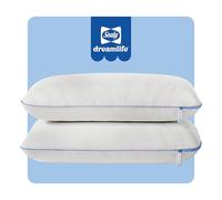 Sealy Dreamlife Memory Foam Dual Pack Pillow, Queen (U.S. Standard), White 2 Count