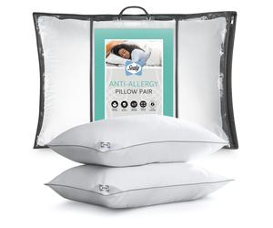 Sealy Luxury Anti Allergy Pillows - 2 Pack - Medium Support