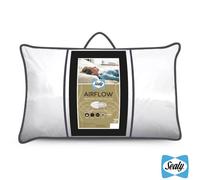 Sealy Memory Airflow Pillow Cooling Ventilated Memory Foam, Medium Firm Support, Hypoallergenic Cotton Cover For Back