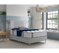 Sealy Newton Posturepedic Divan Bed Set On Glides King Canvas Mist
