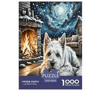 Sealyham Terrier Jigsaw Puzzles Puzzles for Adults Kids. 1000 Piece Clever animals Impossible Challenge Toy Educational Games Home Decoration for Adults& Kids Age 14 Years Up 70x50cm/1000pcs